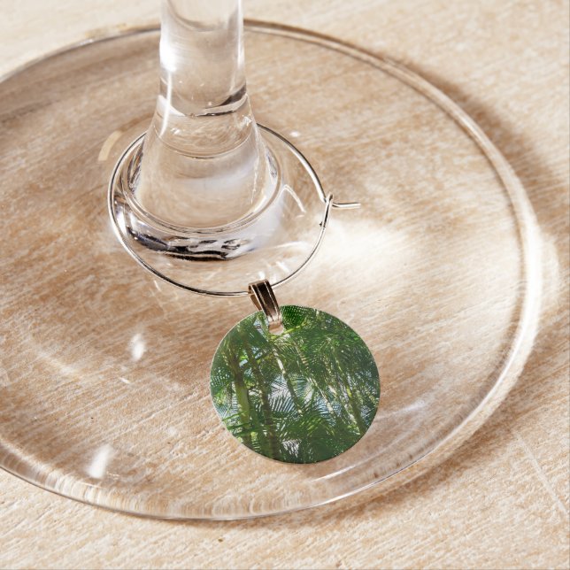 Forest of Palm Trees Tropical Nature Wine Charm (In Situ)