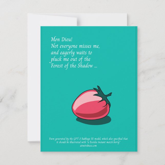 Forest of the shadow AI-generated card (Front)