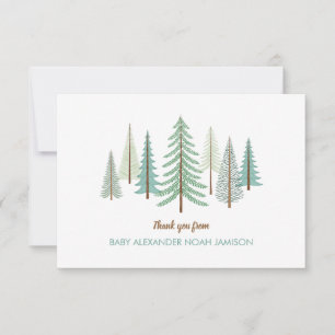 Forest of Trees Personalized Stationery Thank You Card