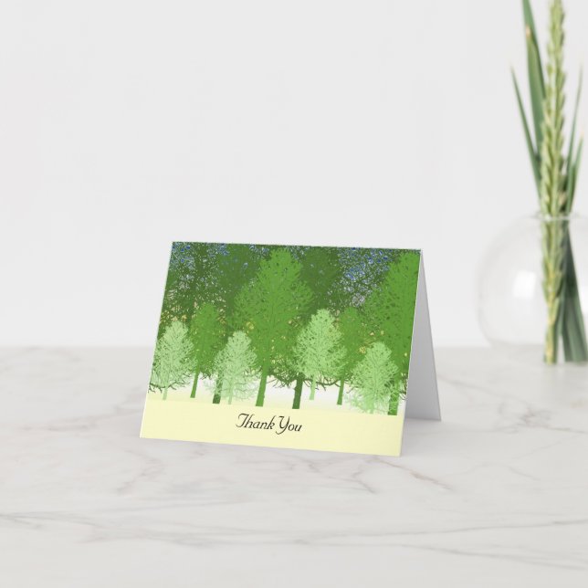 Forest of Trees Thank You Card (Front)