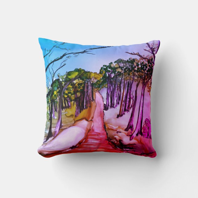 Forest of Trees Throw Pillow (Front)