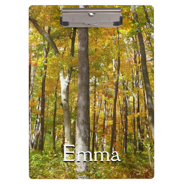 Forest of Yellow Leaves Autumn Landscape Clipboard (Front)
