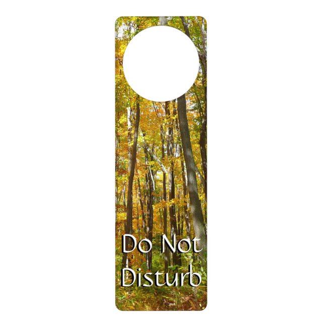 Forest of Yellow Leaves Autumn Landscape Door Hanger (Front)
