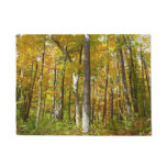 Forest of Yellow Leaves Autumn Landscape Doormat