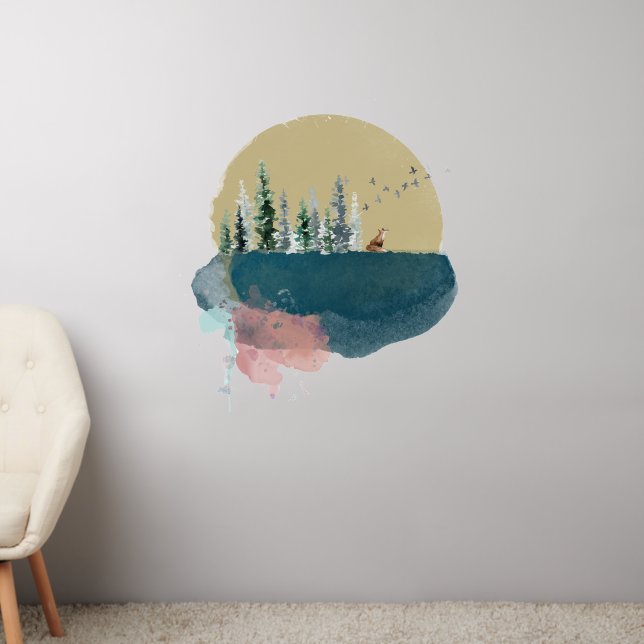 Forest on the moon!  Wall Decal (Living Room 2)