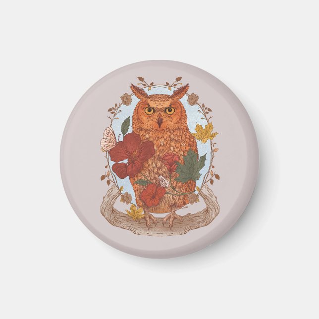 Forest Owl Magnet (Front)