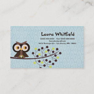 Forest Owl Woodland Hoot Night Business Card