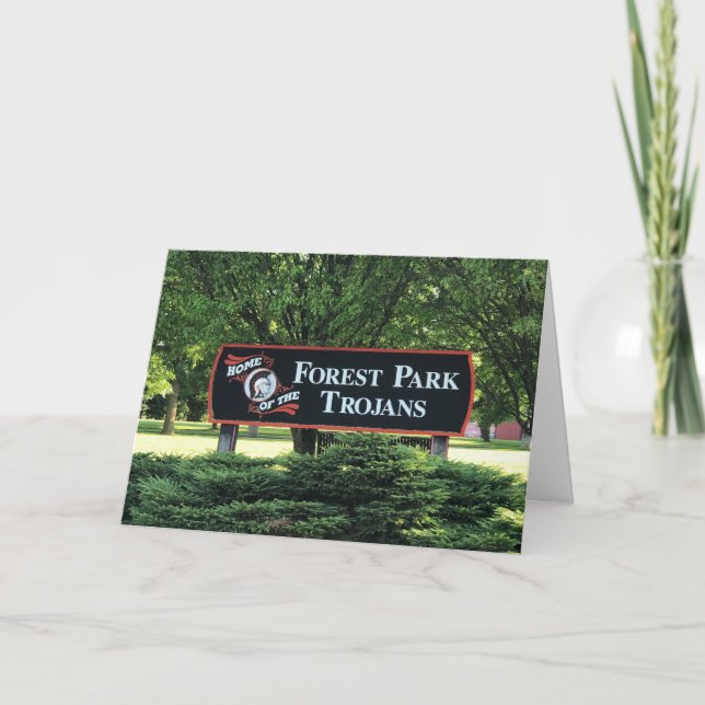 Forest Park School Blank Greeting Card (Front)