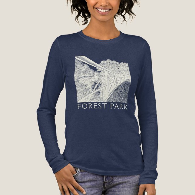 Forest Park St. Louis MO Long-Sleeve Tri-Blend Shirt (Front)