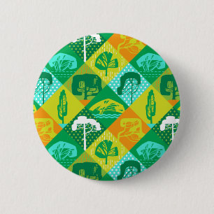 Forest patchwork button