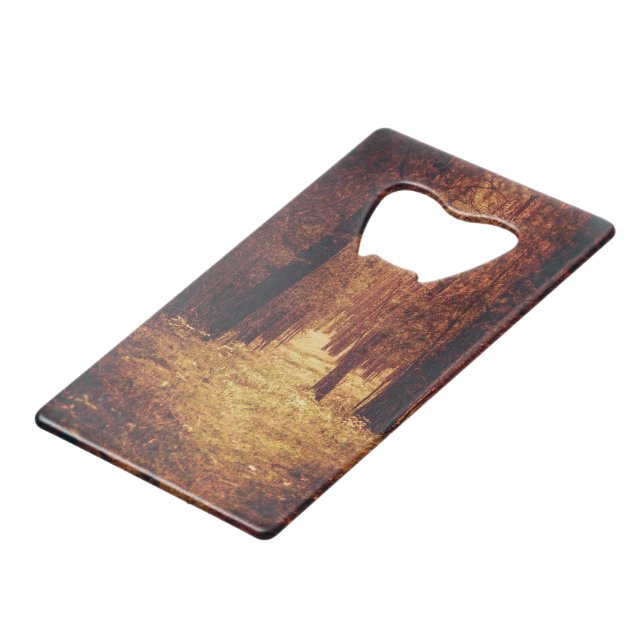 Forest Path... Credit Card Bottle Opener (Back Angled)