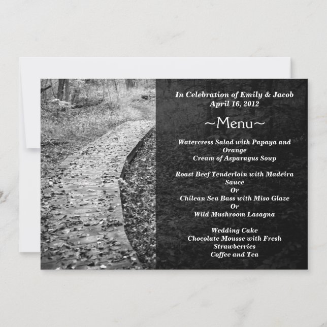 Forest Path Menu Cards (Front)