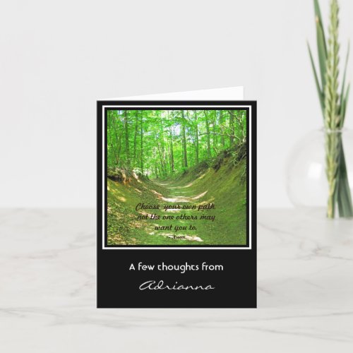 Forest Path Personalized Note Card