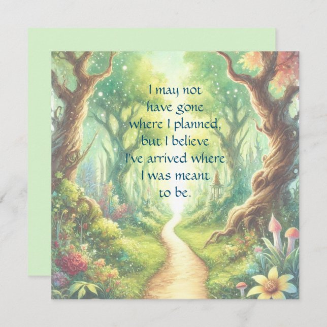 Forest Path & Quote Card (Front/Back)