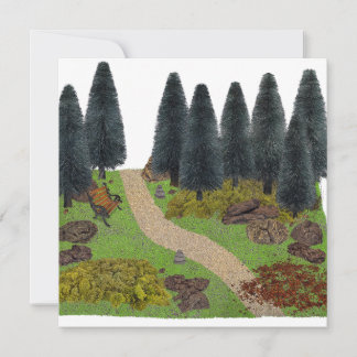 Forest Path through the Park Invitation