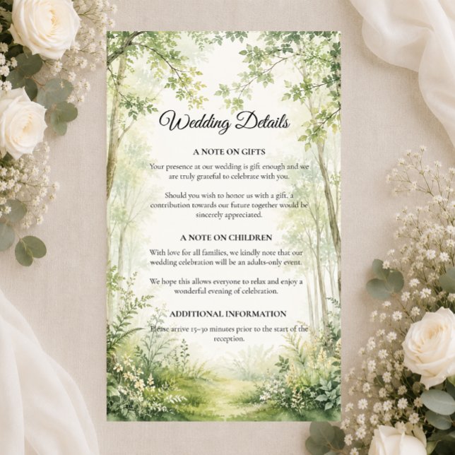 Forest Path Wedding Enclosure Card (Creator Uploaded)