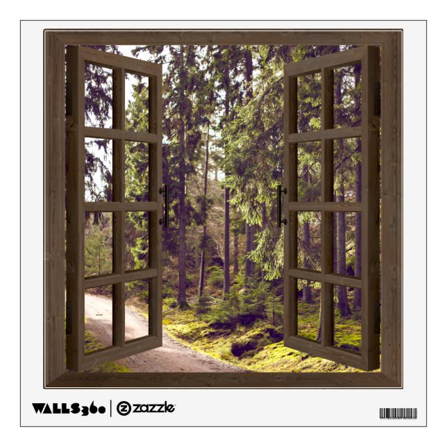 Forest Path Window Frame Wall Graphic (Front)