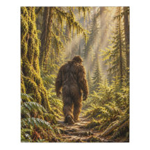 Forest Paths Bigfoot Faux Wrapped Canvas