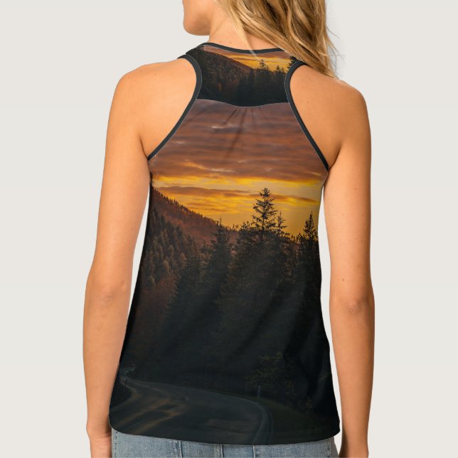 Forest Pathway Tank Top: Journey Down the Road (Back)