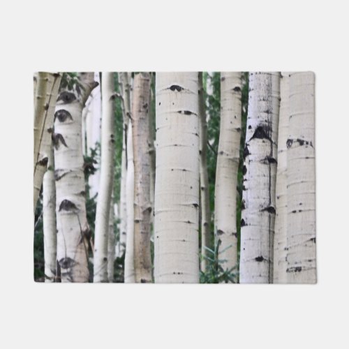 Forest Pattern _ Aspen Trees Doormat