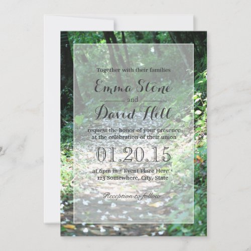 Forest Petal Path Wedding Invitations