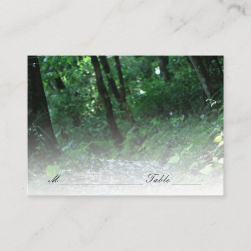 Forest Petal Path Wedding PlaceSeating Card