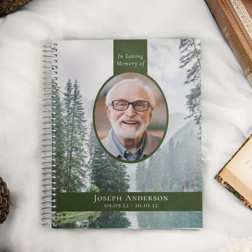 Forest Photo Funeral Budget Guest Book