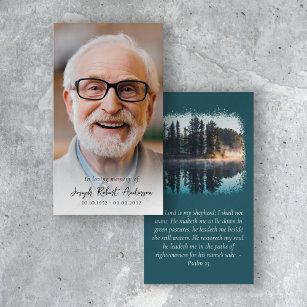 Forest Photo Memorial Prayer Card