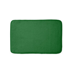 Forest Pine Green Solid Color Bath Mat