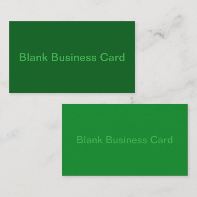 Forest Pine Green Solid Color Business Card (Front/Back)