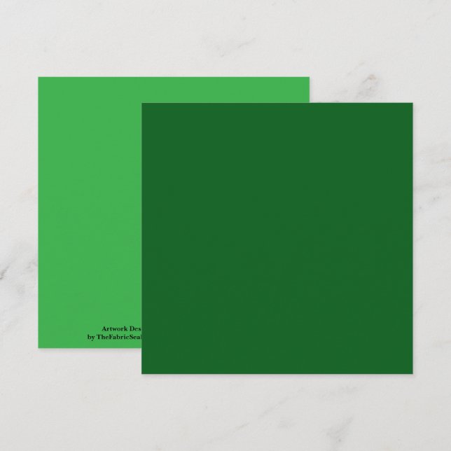Forest Pine Green Solid Color Card (Front/Back)