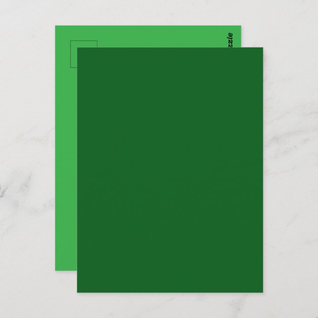 Forest Pine Green Solid Color Postcard (Front/Back)