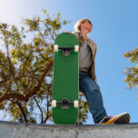 Forest Pine Green Solid Color  Skateboard<br><div class="desc">Skateboard Deck printed with Forest Pine Green Solid Color graphic art design illustration and select products collection by TheFabricSeal print on demand shop at Zazzle.com #ZazzleMade https://www.zazzle.com/store/thefabricseal TheFabricSeal©️Original. Forest green is a gorgeous, rich, dark hue and earthy shade of green that is often associated with the color of trees and...</div>