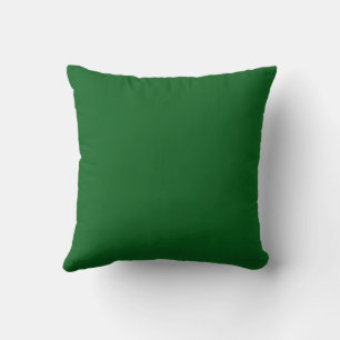 Forest Pine Green Solid Color Throw Pillow
