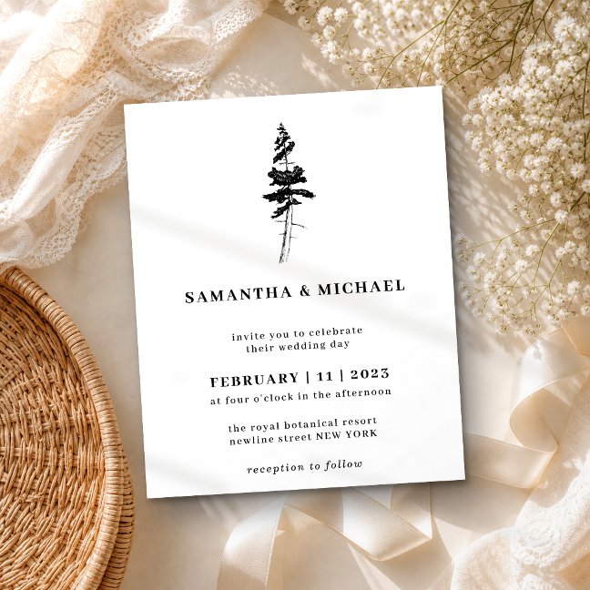 Forest Pine Tree Indie Rustic budget Flyer