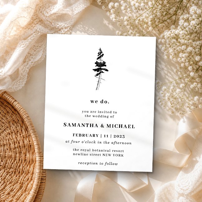 Forest Pine Tree Indie Rustic we do budget Flyer