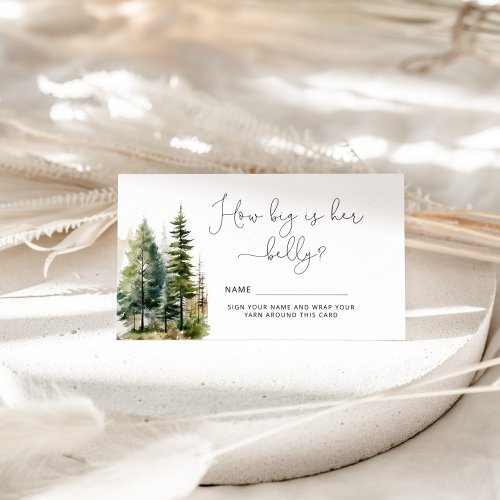 Forest pine trees how big is mommys belly enclosure card