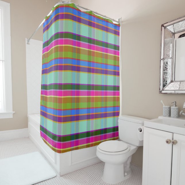 Forest Plaid ASF Shower Curtain (In Situ)