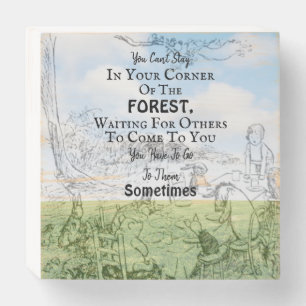 Forest Pooh Bear Quote Wooden Box Sign