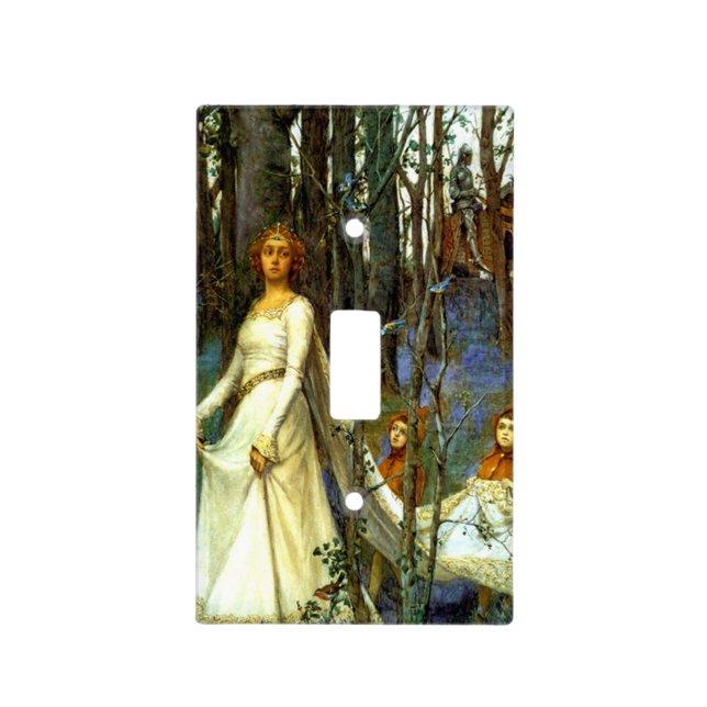 FOREST PRINCESS DWARVES KNIGHT FAIRYTALE FANTASY LIGHT SWITCH COVER (Front)