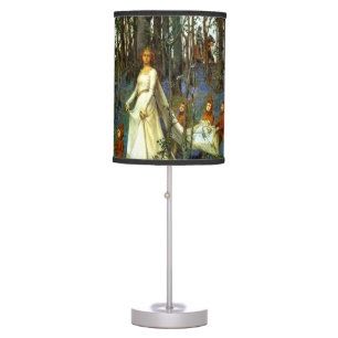 FOREST PRINCESS DWARVES KNIGHT FAIRYTALE FANTASY TABLE LAMP