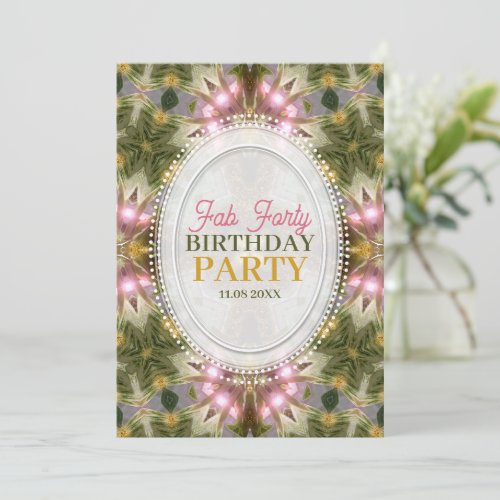 Forest Princess Fab Forty Birthday Party Invitation