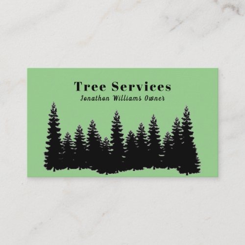 Forest Professional Tree Trimming Service Business Card