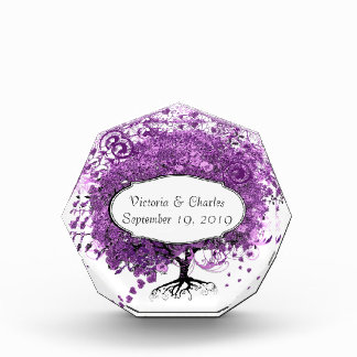Forest Purple Heart Leaf Tree Wedding Award