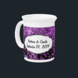 Forest Purple Heart Leaf Tree Wedding Drink Pitcher<br><div class="desc">Forest Purple Heart Leaf Tree Wedding</div>