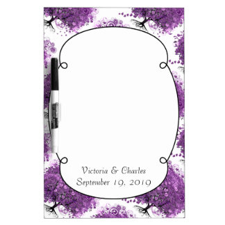 Forest Purple Heart Leaf Tree Wedding Dry-Erase Board