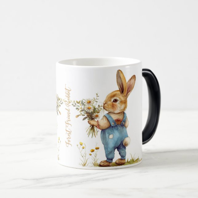 Forest Rabbit Mug – Your Woodland Friend (Front Right)