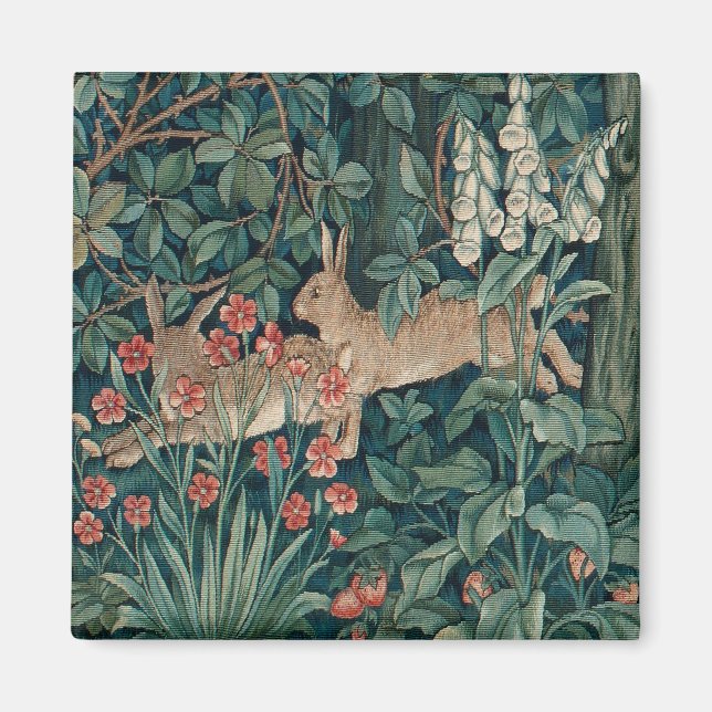 Forest rabbits Tapestry Magnet (Front)