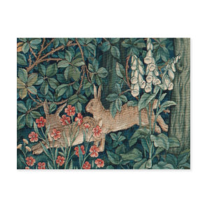 Forest Rabbits Tapestry Postcard