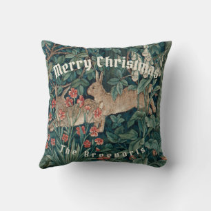 Forest Rabbits Tapestry Throw Pillow